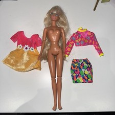 Mattel Vintage Barbie Gymnastic Articulated Doll Flat Feet With Clothes