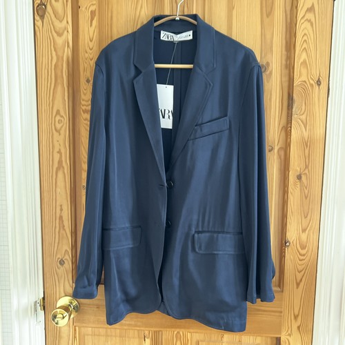 Zara navy blue - zara, satin