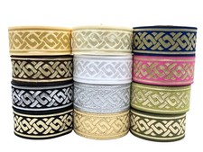 10m woven ribbon/woven ribbon medieval/LARP Celtic knot 33mm wide 