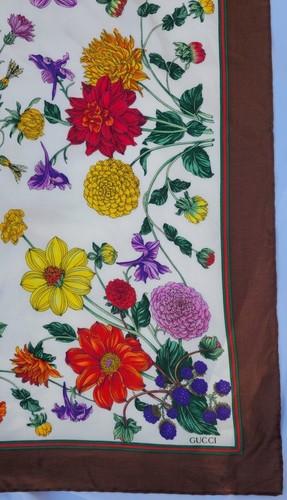 Gucci floral silk scarf - floral,