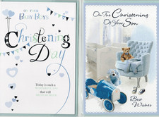 Various  Christening for Baby Boy  Cards ** LAST DESIGNS **
