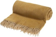 Mustard Herringbone Wool Blend