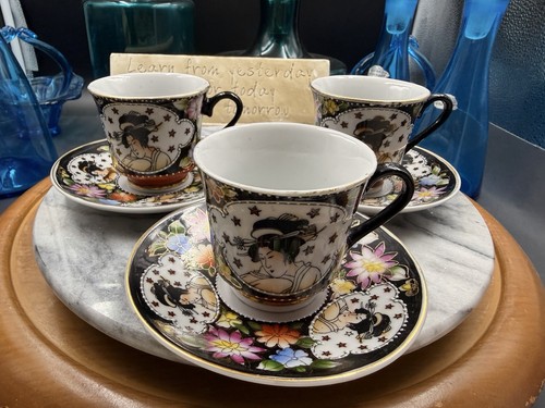 Japanese geisha tea - cup, set