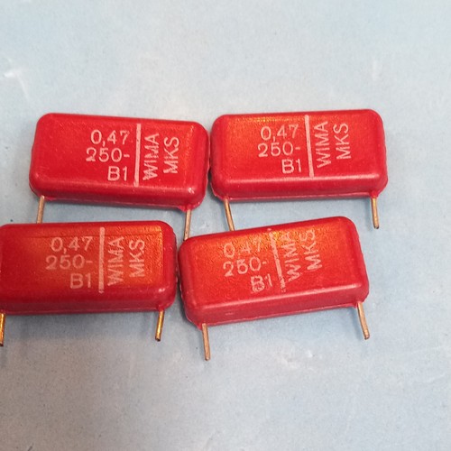 Wima 47uf 250v capacitors - 4x, 0.47uf
