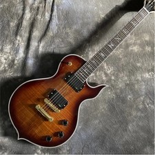 Vintage Sunburst Electric Guitar Spalted Maple Top Wylde Audio Solid H-H Pickups