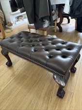 Chesterfield Leather Footstool