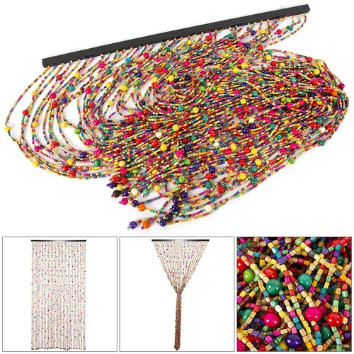 Wooden bead door hanging - wooden,
