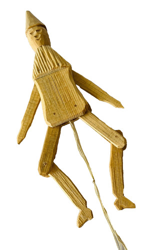 Handmade wood jumping jack - jumping,