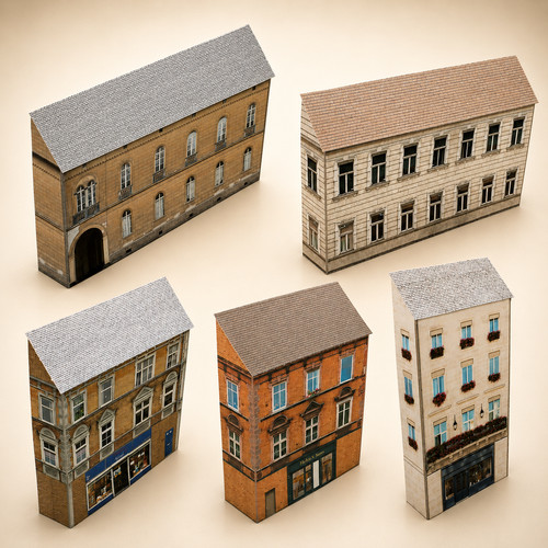 Gauge low relief - oo, buildings