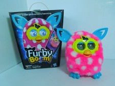 Furby Boom 2012 Pink with White Polka Dots in Original Box ~ Mint GWO SEE VIDEO