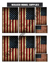 1/16 scale WW2 American flags