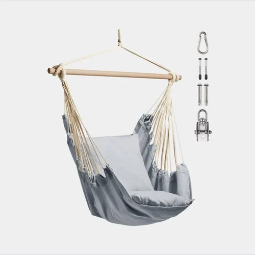 Grey hanging chair - hanging,