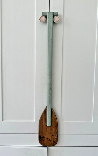 Vintage handmade canoe - handmade, paddle
