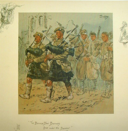 Snaffles art scottish - art, pipers