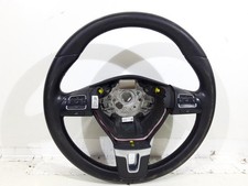 2013 VOLKSWAGEN PASSAT STEERING WHEEL 3C8419091BE MARKS TO LEATHER GENUINE *FAST