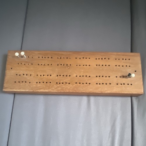 Wood cribbage board - board, game