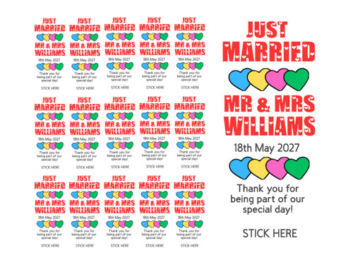 Mini love heart sweet wrappers - heart,