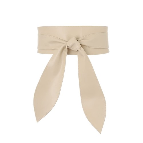 Leather wide waist belt - waist,