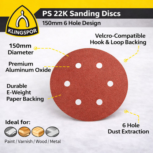 Klingspor sanding discs 150mm - klingspor,