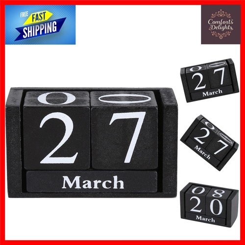 Perpetual wooden desk calendar - perpetual,