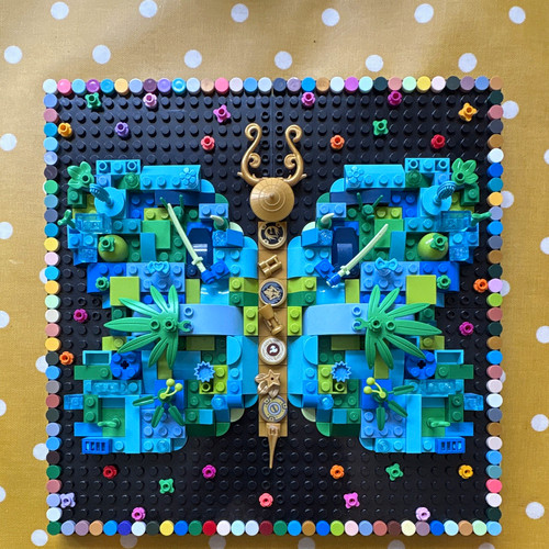 Lego brick butterfly mosaic - lego,
