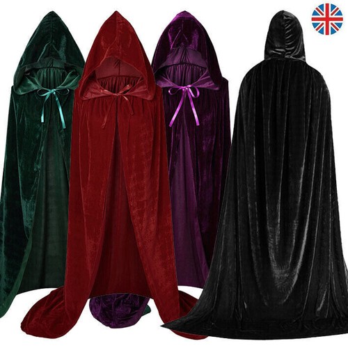 Adult velvet hooded robe cloak - adult,