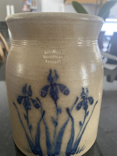 Bon aqua pottery - aqua, canister