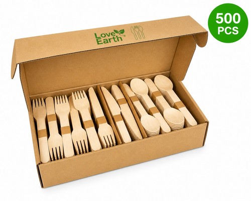 500pcs wooden cutlery - cutlery, set