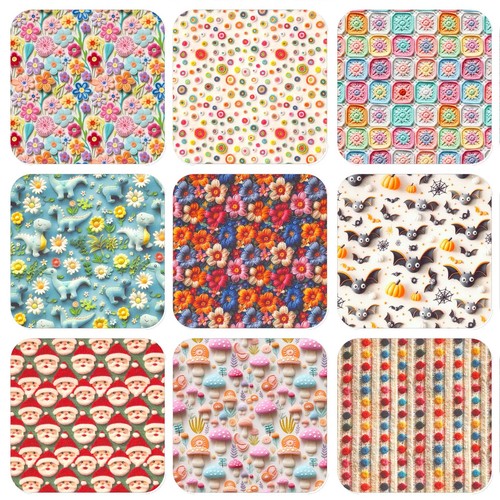 Cotton fabric prints 100 - 3d,
