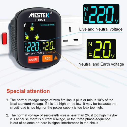 Socket tester rcd voltage - socket,