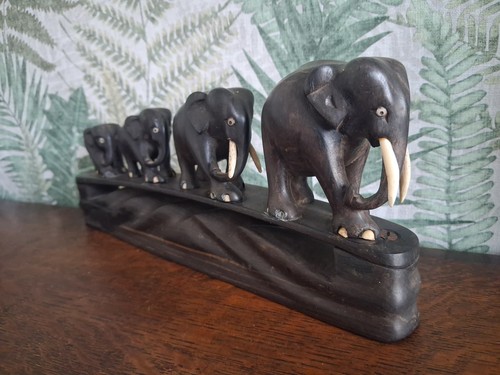 Vintage ebony wood - and, ivory