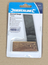 SILVERLINE 75MM DOVETAIL GAUGE SQUARE WITH HARDWOOD STOCK