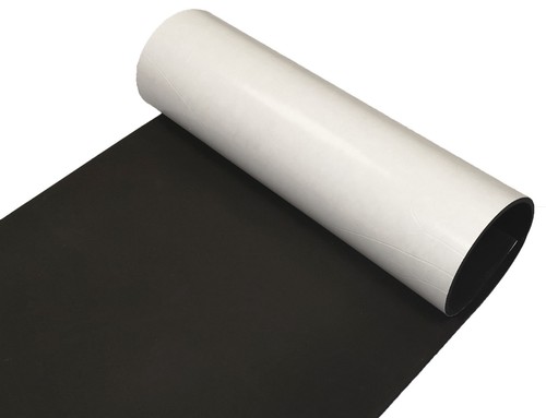 Adhesive backed black neoprene - black,