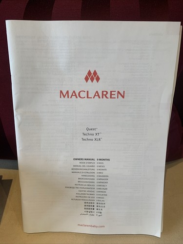 Maclaren buggy owners manual - maclaren,