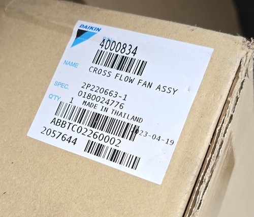 Daikin cross flow fan assy - daikin,