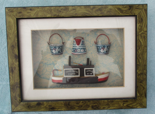 Deep set framed wooden canal - set,