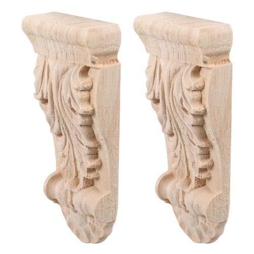 Wooden carved corbels khaki - carved,