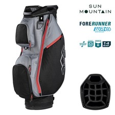 Sun Mountain ForeRunner Cart Bag 14-Way Trolley Golf Bag Black Nickel Red 2026