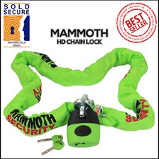 Mammoth Motorcycle Security Super Heavy Duty Chain & Shackle Lock 12mm 1.8M