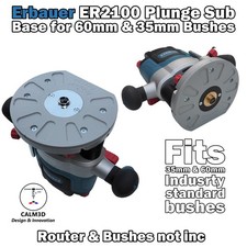 Erbauer ER2100 Plunge router sub-base for 35mm & 60mm guide bushes - INC P&P