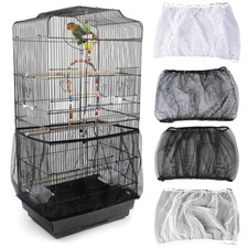 Nylon Bird Cage Seed Catcher Guard Tidy Skirt Style Cover Guard Trap Mesh Case