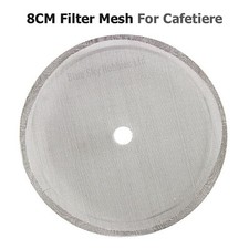 8CM Replacement Steel Filter Mesh For French Press Cafetiere Coffee Tea 800ml UK
