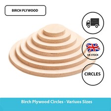 Birch Plywood Ply Sheet Circles 3mm up to 60cm Diameter / Round Wooden Circle