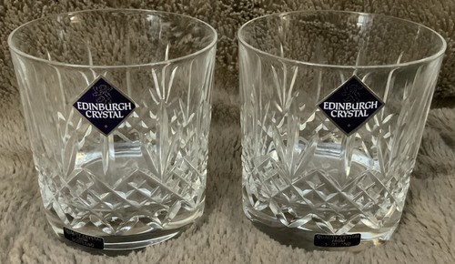 Pair new edinburgh crystal - pair,