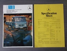 MERCEDES BENZ L608D Vans & Pick-ups orig 1971 UK Mkt Sales Brochure & Specs