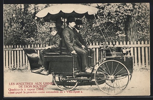 Postcard auto dion bouton - de,