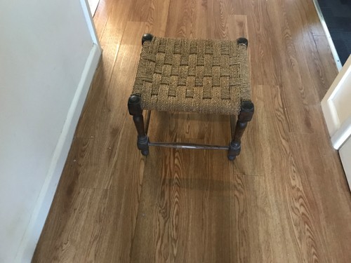 Vintage foot stool retro solid - foot,
