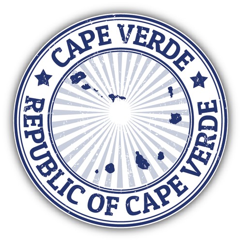 Cape verde map - map, grunge