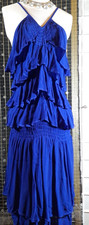 A Super Vintage Ghost Midnight Blue Flapper Frill dress size S  New with tags
