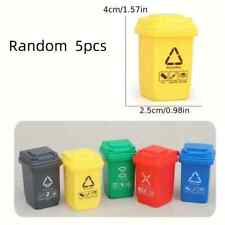 5pcs 1:25 Scale model mini rubbish waste wheelie bins -scenery, dolls house